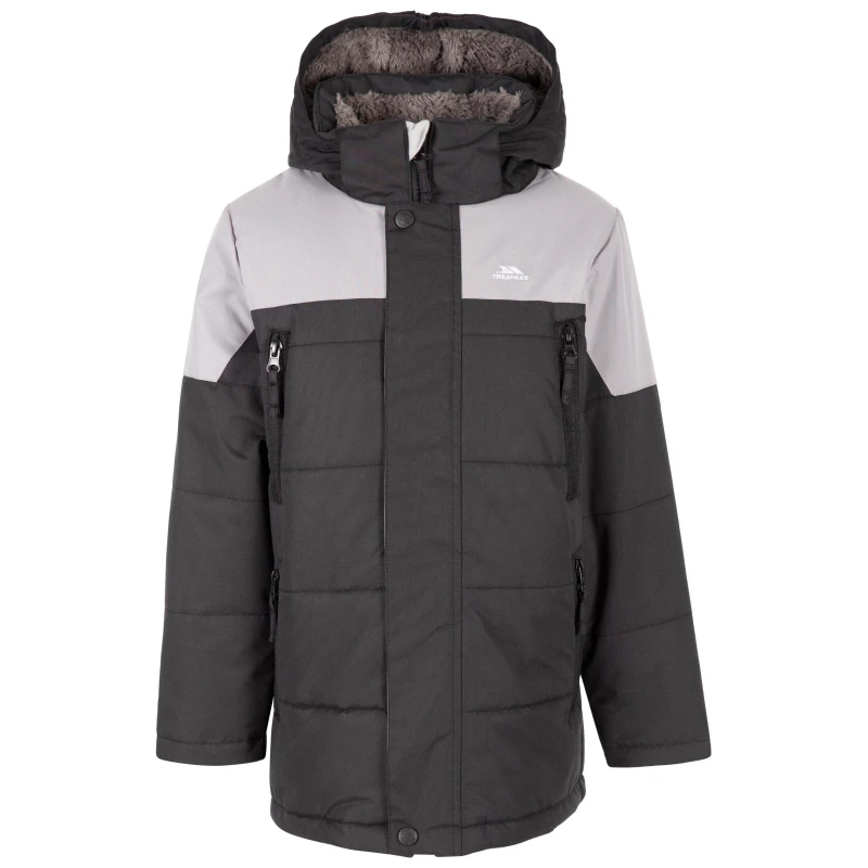 Image of Trespass Kids Recoil Insulated Puffer Jacket Black male 2-3 Yrs