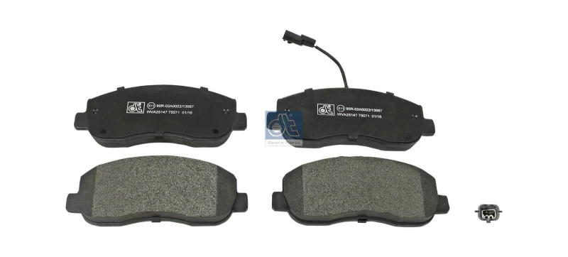Image of DT Spare Parts 6.95121 Brake pad set Front Axle Brake Pad Set,disc brake (402)