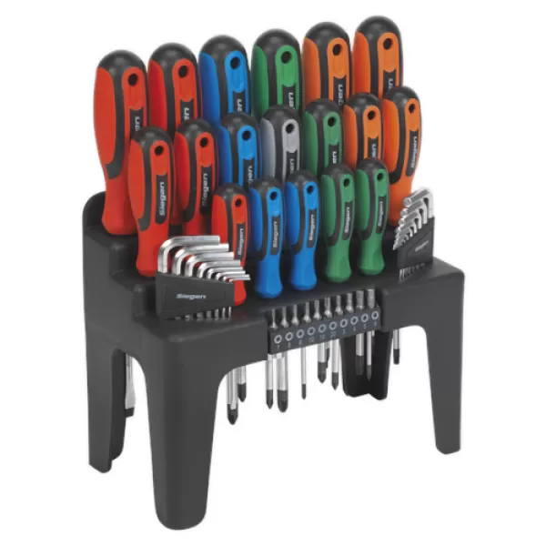 Image of Genuine SEALEY S01090 Screwdriver, Hex Key & Bit Set 44pc