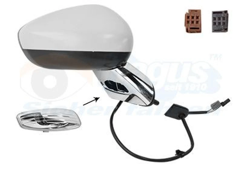 Image of VAN WEZEL Wing mirror VAN WEZEL 1075808