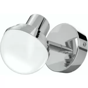 image of Spa Milan LED Single Wall Spotlight 5W Warm White Opal and Chrome