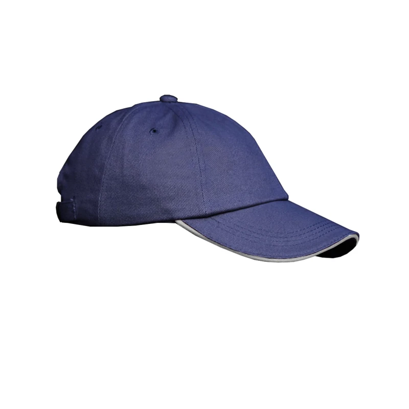 Image of Result Result Men Low Profile Heavy Brushed Cotton Baseball Cap With Sandwich Peak Pack of 2 in Navy Navy One Size Male 5059269084318