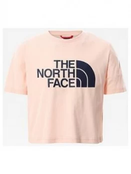 Image of The North Face Girls Short Sleeve Easy Crop T-Shirt - Pink