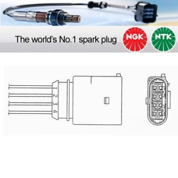 Image of 1x NGK NTK Oxygen O2 Lambda Sensor OZA659-EE64 OZA659EE64 (7949)