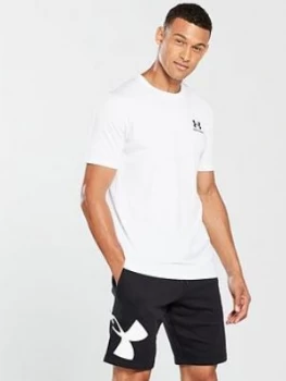 Image of Urban Armor Gear Sportstyle Left Chest Logo T shirt White Size 2XL Men