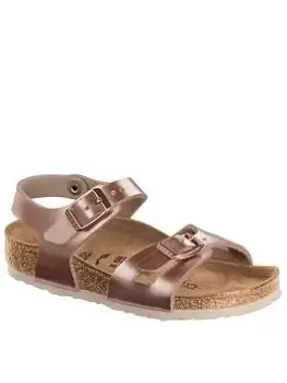 image of Birkenstock Rio Kids Metallic Sandal, Copper, Size 12 Younger