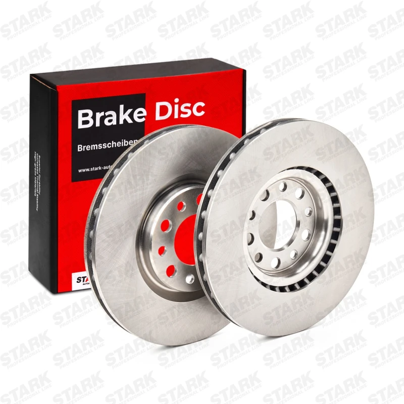 Image of STARK SKBD-0022081 Brake disc Front Axle, Vented, Cast Iron, Uncoated, Untreated, without bolts/screws Cast Iron Brake Disc (82)