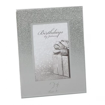 Image of 4" x 6" - Birthdays by Juliana Glitter Mirror Frame - 21st