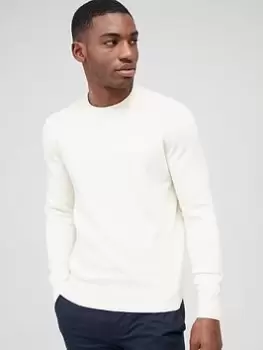 Image of BOSS Kanovano Crew Neck Jumper - Light Beige, Light Beige, Size XL, Men