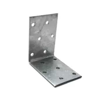 Image of Heavy Duty Zinc Plated Reinforced Corner Angle Bracket - Size 60x60x40x2mm - Pack of 10