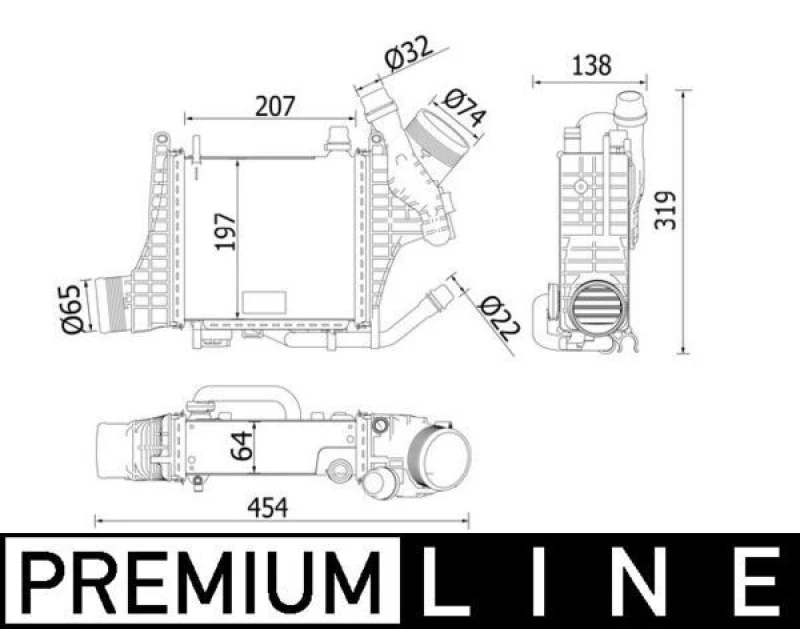 Image of Intercooler MAHLE CI 541 000P