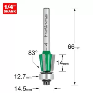 Image of Trend CRAFTPRO Triple Flute Bevel Trimmer 83 degrees 14mm 1/4"