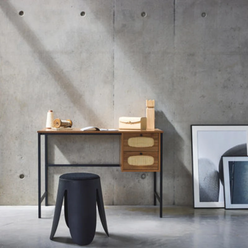 Image of sweeek Wood And Cane Desk Light Brown