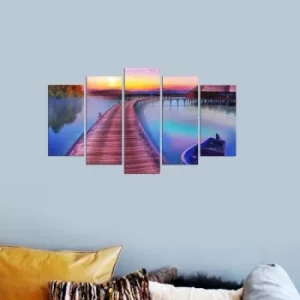 Image of 5PMX-025 Multicolor Decorative MDF Painting (5 Pieces)