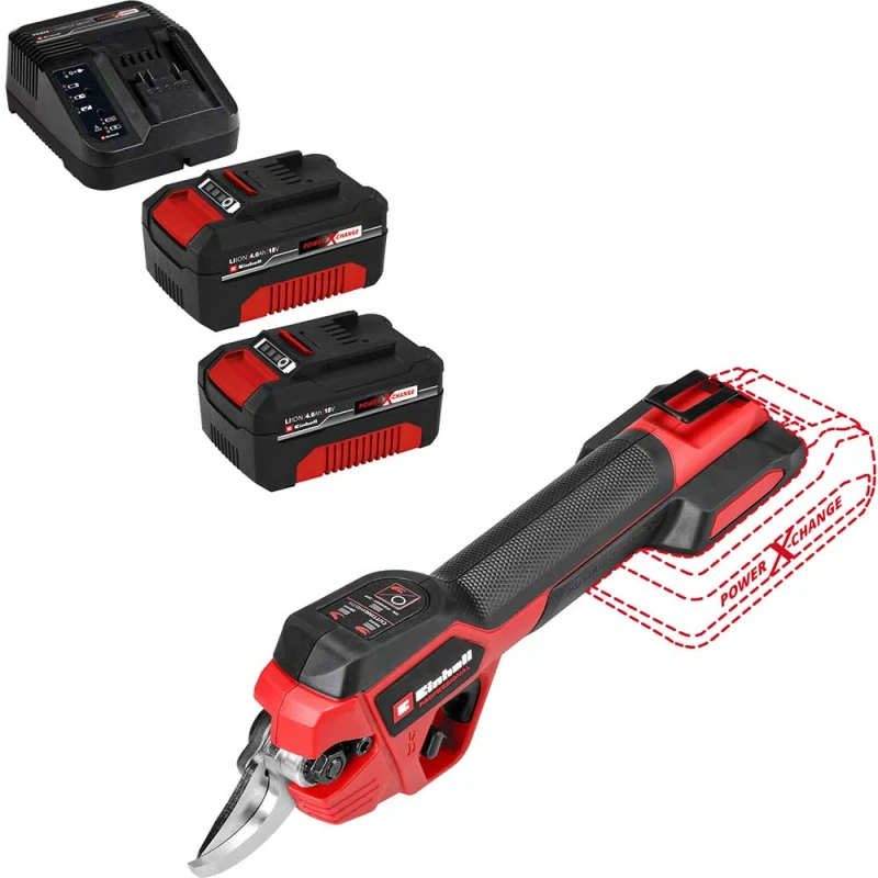 Image of Einhell Professional GP-LS 18/28 Li BL 18v Cordless Brushless Pruning Shears GP-LS 18/28 Li BL Batteries: 2 x 4ah Li-ion