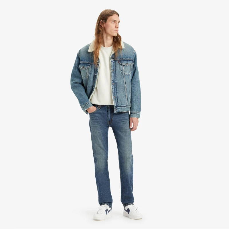 Image of Levis Levis 502T taper Fit Performance Cool Jeans - Everything Is Cool - Dark Blue, Size 36, Length Regular, Men Blue W0CDU Male length REGULAR