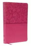 Image of nkjv value thinline bible leathersoft pink red letter comfort print holy bi