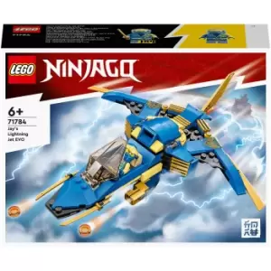 image of LEGO NINJAGO: Jay's Lightning Jet EVO Toy Plane Set (71784)