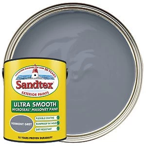 image of Sandtex Ultra Smooth Masonry Paint Vermont Grey 5L