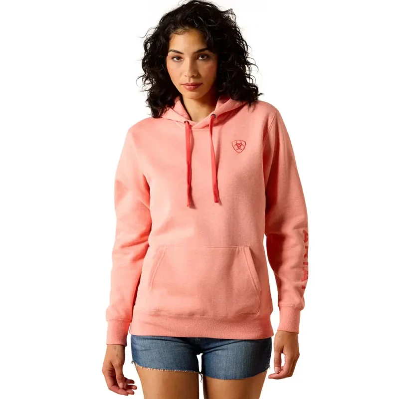 Image of Womens hooded sweatshirt Ariat 2.0 Orange Female L
