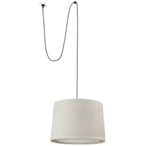 Faro Lighting - Faro Samba Black, Beige Cylindrical Pendant Lamp With Plug