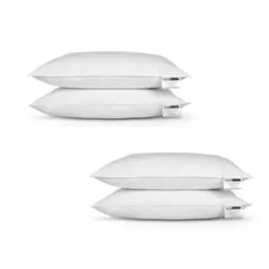 Image of Duck Feather Pillow x 4 - White - Homescapes