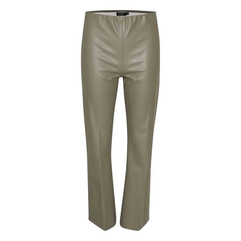 Image of Soaked in Luxury Womens Trousers Soaked in Luxury Kaylee PU Kickflare Gris Female M