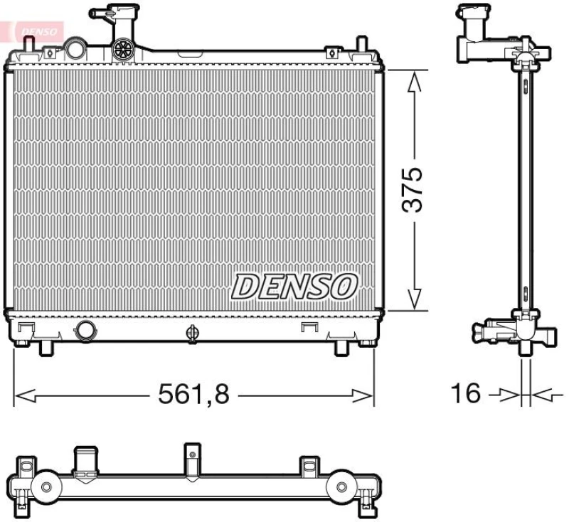 Image of DENSO Engine radiator DENSO DRM47044