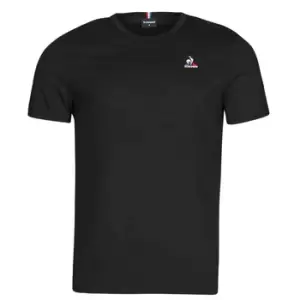 image of Le Coq Sportif ESS TEE SS N 3 M mens T shirt in Black - Sizes S,M,L,XL,XS