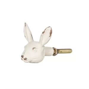 Image of Antique White Rabbit Head Drawer Knob