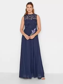 Long Tall Sally Navy Lace Detail Midaxi Dress, Blue, Size 14, Women