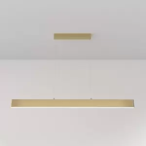 image of Maytoni Step Bar Pendant Ceiling Light Gold, 118.5cm, Integrated LED 4000K