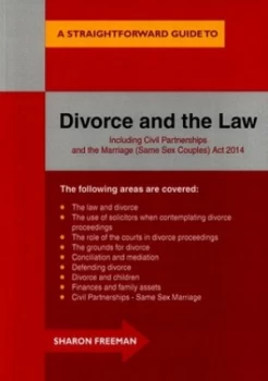 Image of A Straightforward Guide to Divorce and the Law by Sharon Freeman Paperback