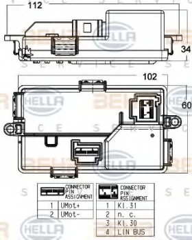 A/C Blower Regulator & resistor 5HL351321-671 ABR 68 000P Z3322 70815858 by Behr