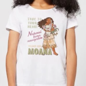 Image of Moana Natural Born Navigator Womens T-Shirt - White - 3XL