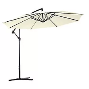 image of Outsunny Patio Umbrella 01-0218 Metal, Polyester Beige