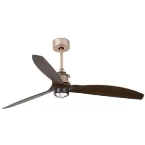 Image of Faro just - LED Copper, Wood Ceiling Fan with dc Smart Motor - Remote Included