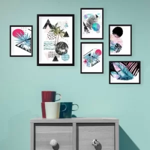 image of SET_013 Multicolor Decorative Framed Painting (6 Pieces)