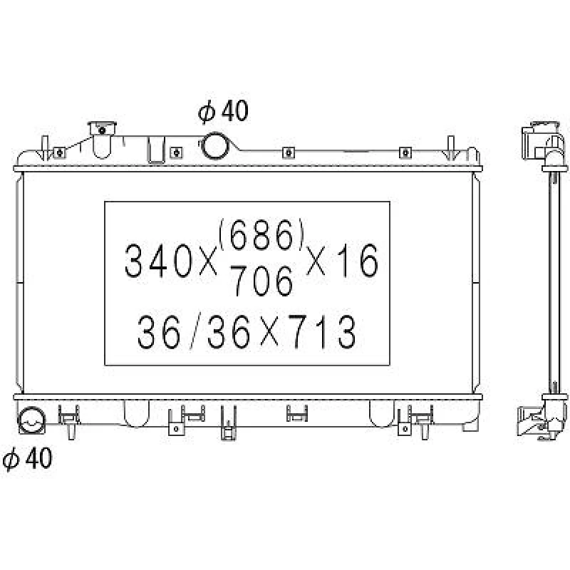 Image of Engine radiator DIEDERICHS DCM3042