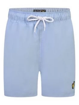 Image of Lyle & Scott Boys Classic Swim Shorts - Chambray Blue, Chambray Blue, Size Age: 9-10 Years