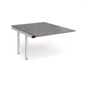 Image of Connex add on units back to back 1200mm x 1600mm - white frame, grey oak top