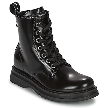 Image of Tommy Hilfiger T4A5-32009-0776999 Girls Childrens Mid Boots in Blue,4,5,6,6.5,2.5