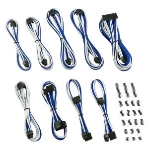 Image of CableMod Classic ModMesh C-Series Cable Kit Corsair AXi HXi & RM (Yellow Label) - White/Blue