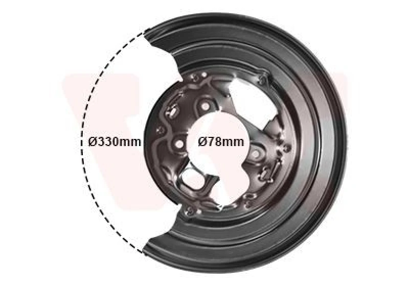 Image of VAN WEZEL Brake disc backing plate VAN WEZEL 5862374