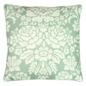 Image of Melrose Floral Cushion Sage, Sage / 50 x 50cm / Polyester Filled
