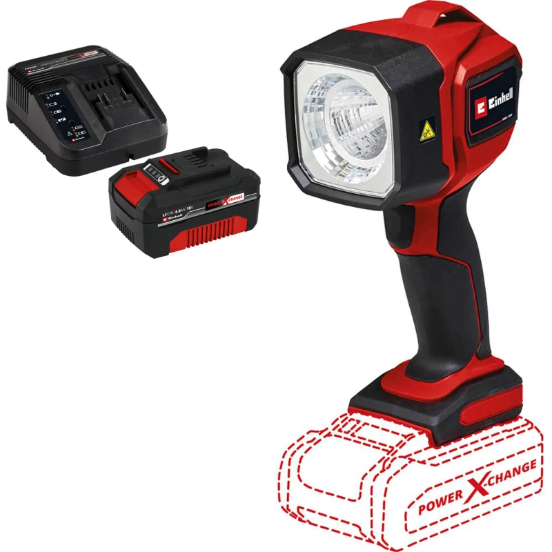 Image of Einhell TC-CL 18/350 Li 18v Cordless LED Work Light Torch TC-CL 18/350 Li Batteries: 1 x 4ah Li-ion