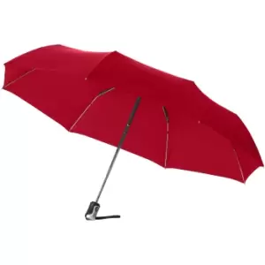 image of Bullet 21.5" Alex 3-Section Auto Open And Close Umbrella (One Size) (Red)