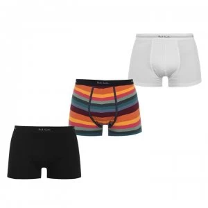 Image of Paul Smith Underwear 3 Pack Contour Trunks - Blk/Wht/Mlti01A