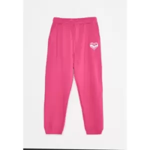 Missguided Plus Size Good Vibes Heart Embroidered Joggers - Pink