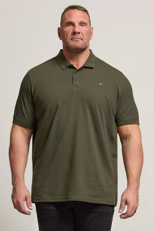 Image of BadRhino BadRhino Men Short Sleeve Polo Shirt in Light Khaki Size: X-Large Light Khaki 1XL Male 5057147733976